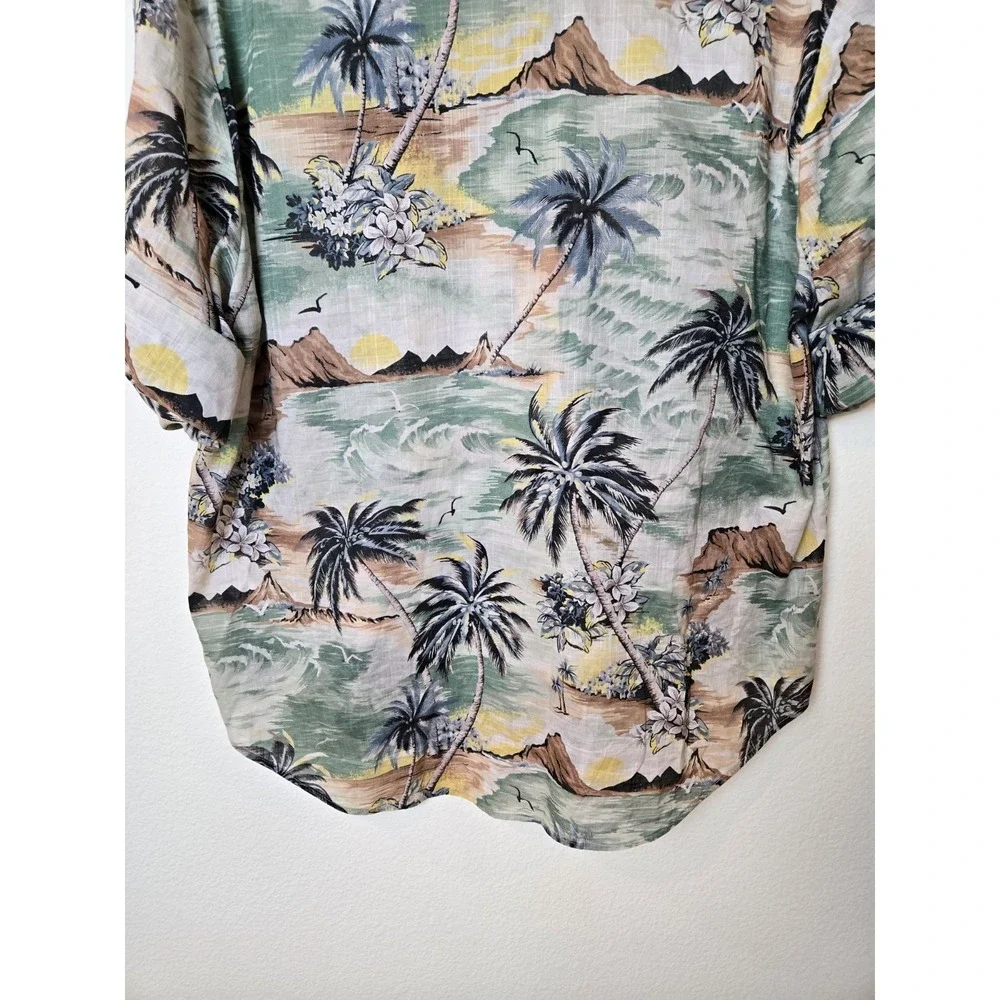 Zimmermann Vacay Shirt Short Sleeve Button Down Oversized Surf Printed Beach Med - Picture 11 of 12